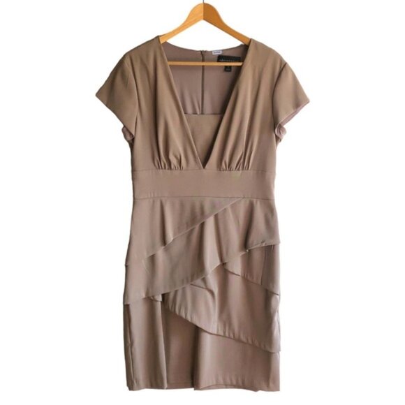Connected Apparel Dress Size 12 Neutral Tan - Picture 10 of 10